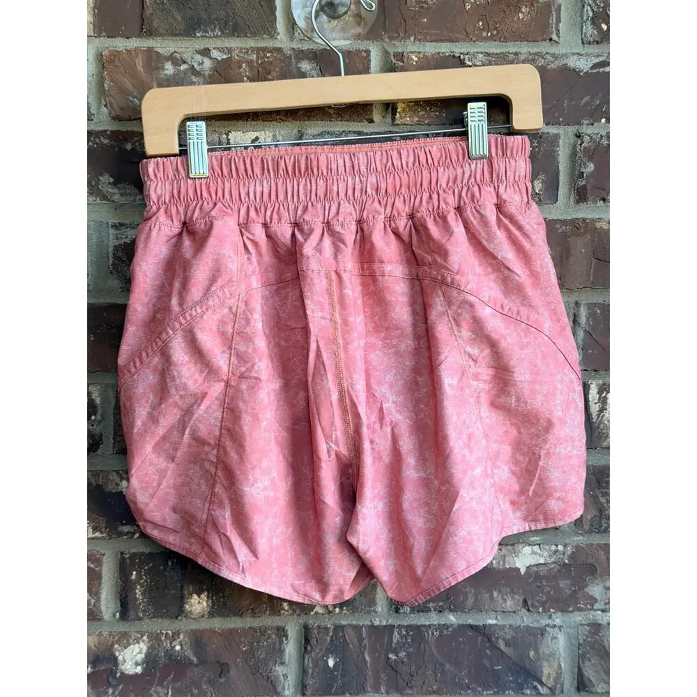 Lululemon Hotty Hot Shorts Coral Pink Wash Size 10 Lined Running Athletic